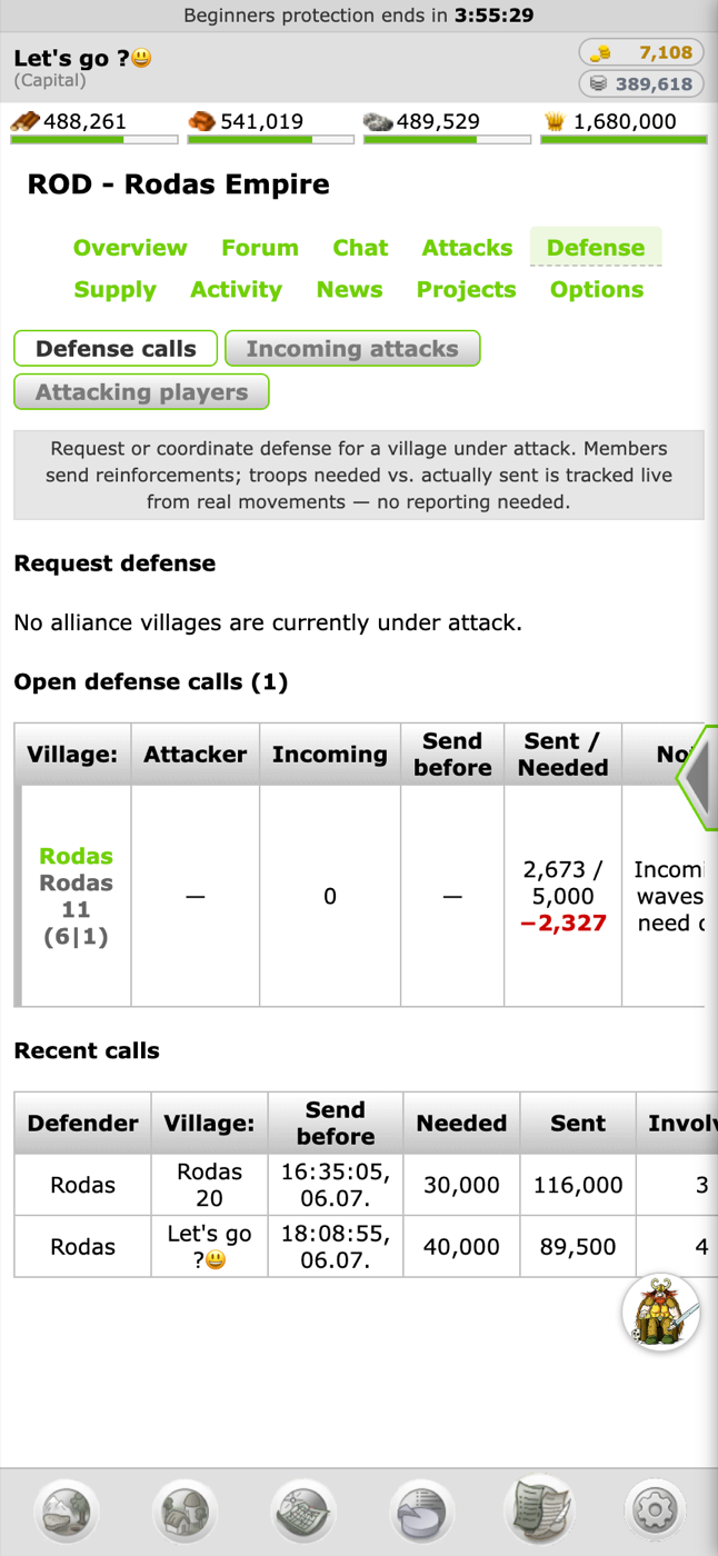 Defense Calls